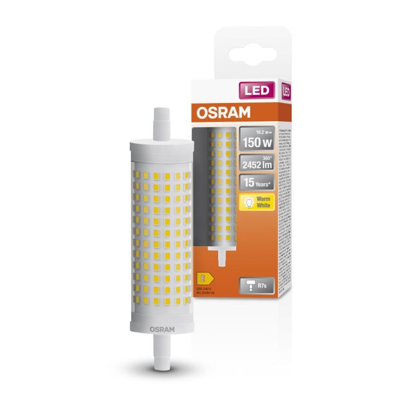 OSRAM Leistungsstarke R7s LED Lampe 118 mm 17,5W wie 150W warmweißes Licht